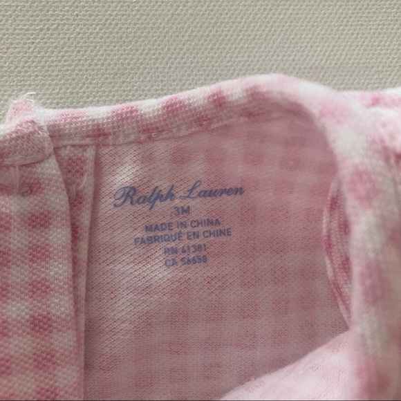 Ralph Lauren Baby Girl 3 Months Pink Plaid Ruffle Romper Spring Summer - Picture 5 of 8
